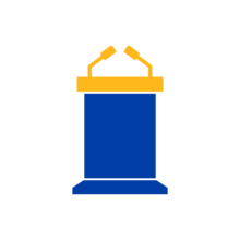 Blue & Gold Podium Icon